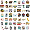 50 PCS California Transferable Stickers for DIY Project Laptop Suitcase Decorating