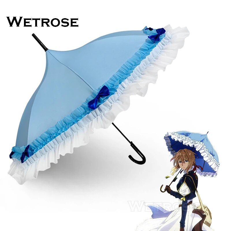 [Wetrose] Violet Evergarden Cosplay Props Long Sunshade Umbrella Stuff