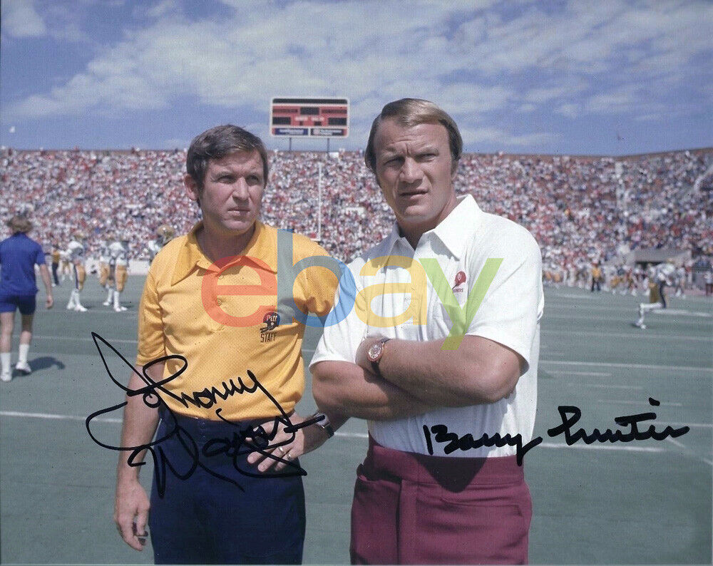 JOHNNY MAJORS & BARRY SWITZER SIGNED 8x10 Photo Poster painting OKLAHOMA TENNESSEE reprint