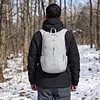 18L Lightweight Mountaineering Backpack with Reflective Strips & Chest Storage Bag Foldable Running Storage Knapsack Breathable Splash-Proof Hiking Nylon Pouch Hiking Work Travel Camping Backpacks