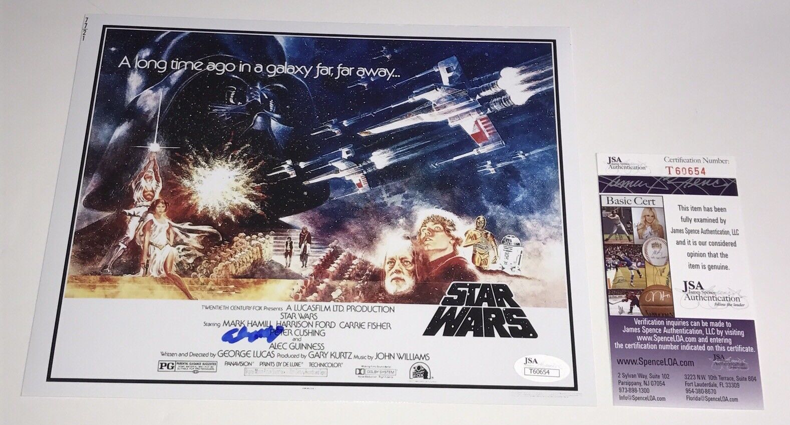 Alan Ladd Jr. STAR WARS Producer CO-FOUNDER RARE Signed 8x10 Photo Poster painting JSA COA