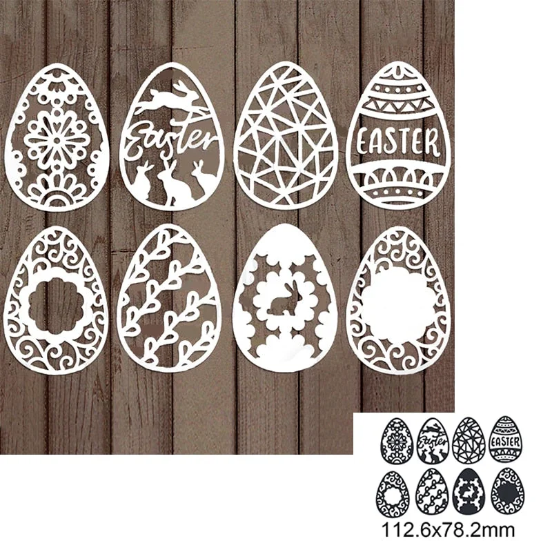 8PCS Beautiful Egg  Metal Cutting Dies For DIY Scrapbook Cutting Die Paper Cards Embossed Decorative Craft Die Cut New Arrival