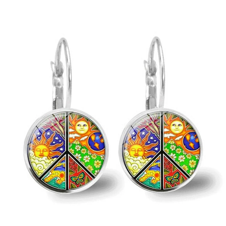 Peace Sign Vintage Earrings