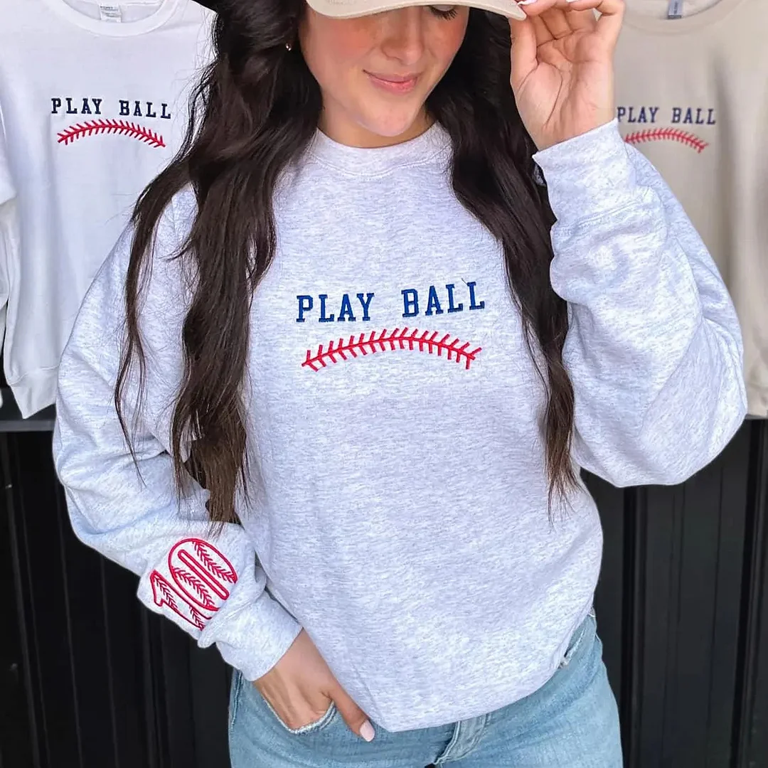 Play Ball Customized Baseball Sweatshirt 