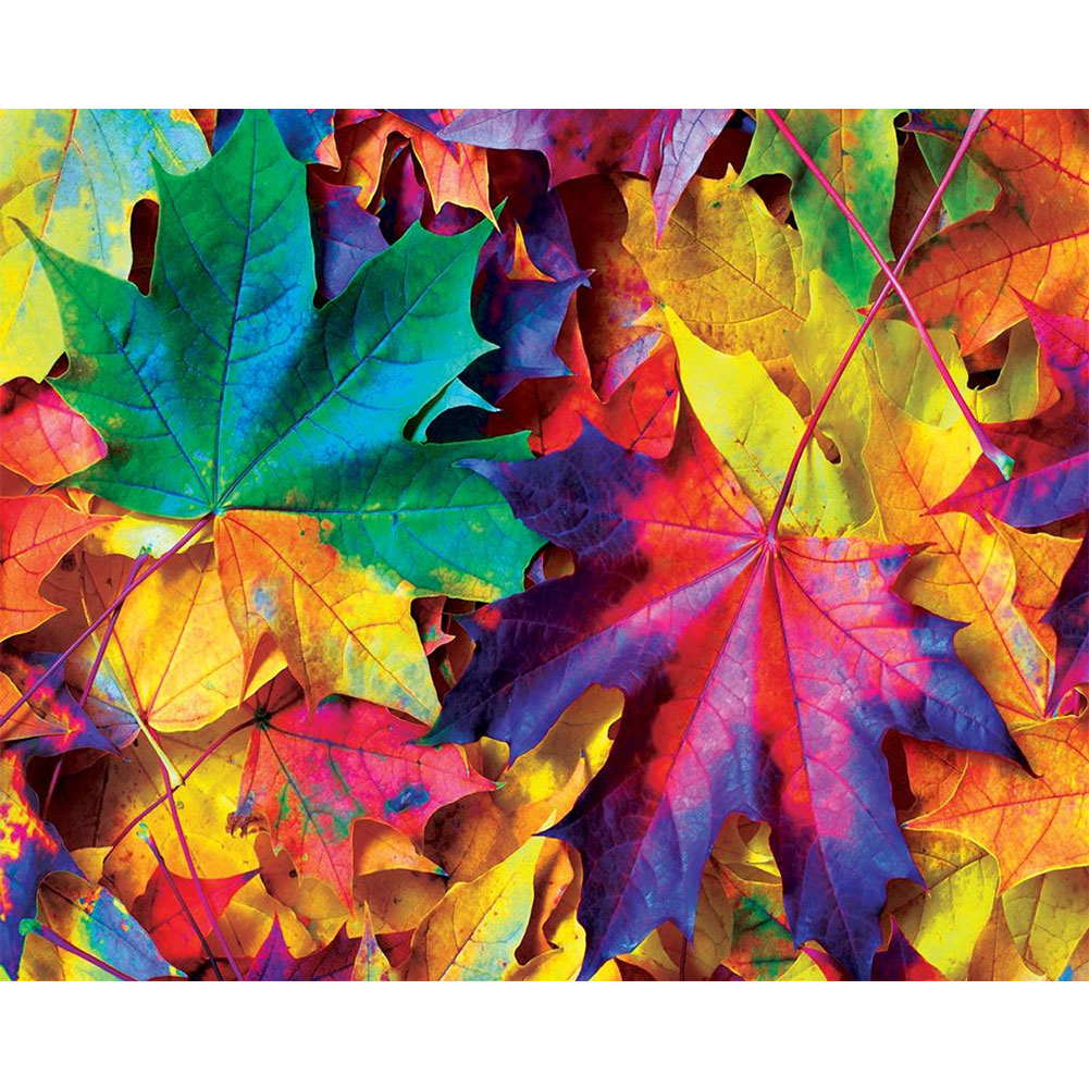 

Autumn Colorful Maple Leaves - Round Drill Diamond Painting - 40*30CM, 501 Original