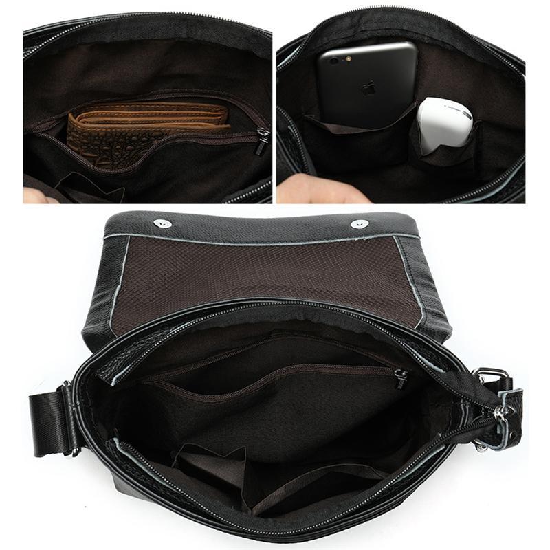 Grain Textured Style Organizational Layout Foldover Top Crossbody Sling Bag