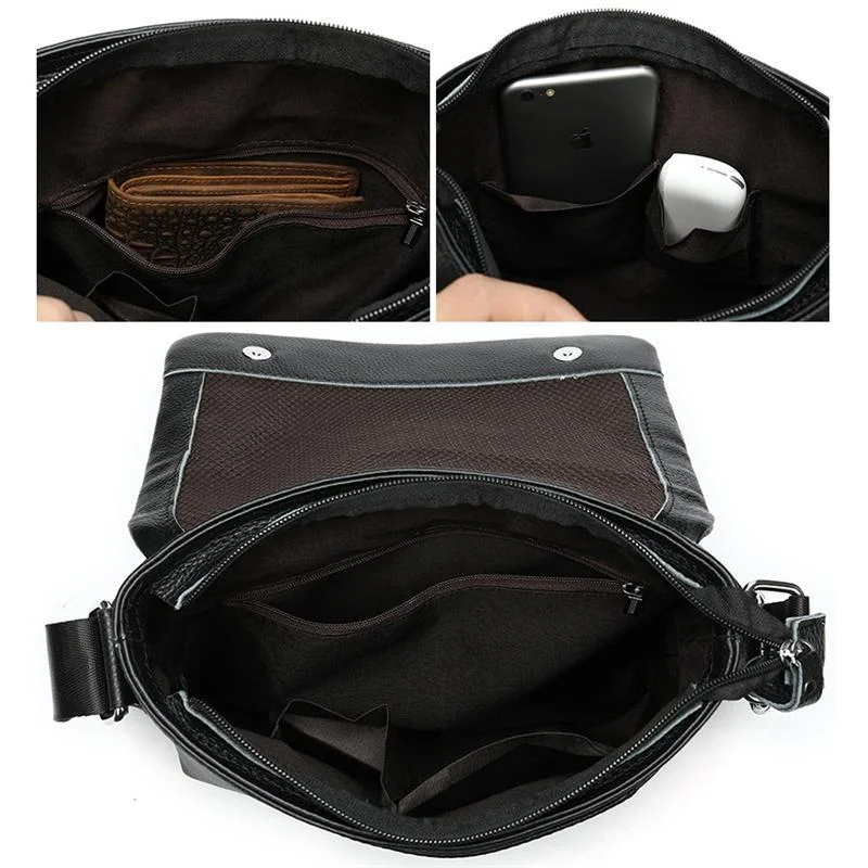 Grain Textured Style Organizational Layout Foldover Top Crossbody Sling Bag