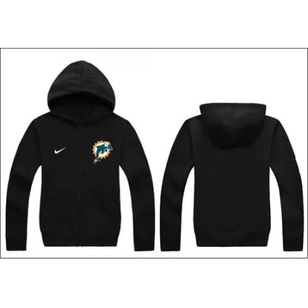 Miami Dolphins Authentic Logo Hoodie Black