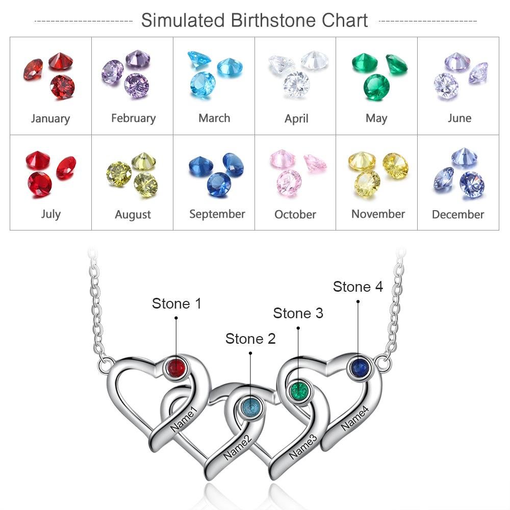 Mothers necklace 4 stones Clearance