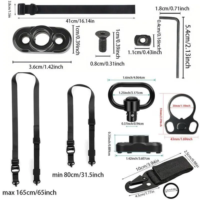 2-Point Sling Set with Fast Adjust Mount Straps and QD Swivels