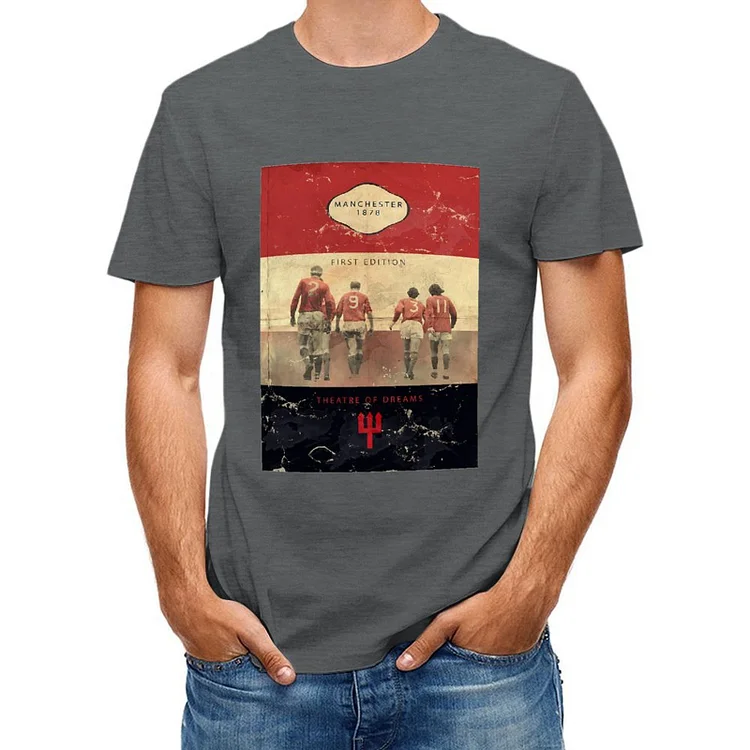 Vintage Football Book Cover Short Sleeve Soccer Culture Tee