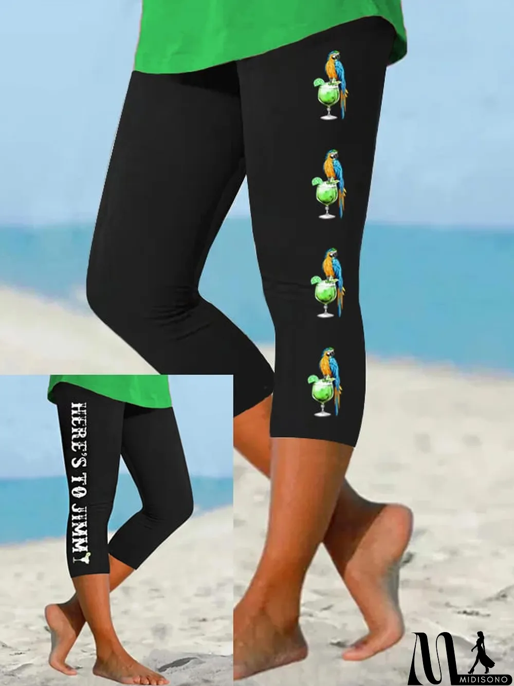 MidiSono - Women's Here's To Jimmy Cropped Leggings