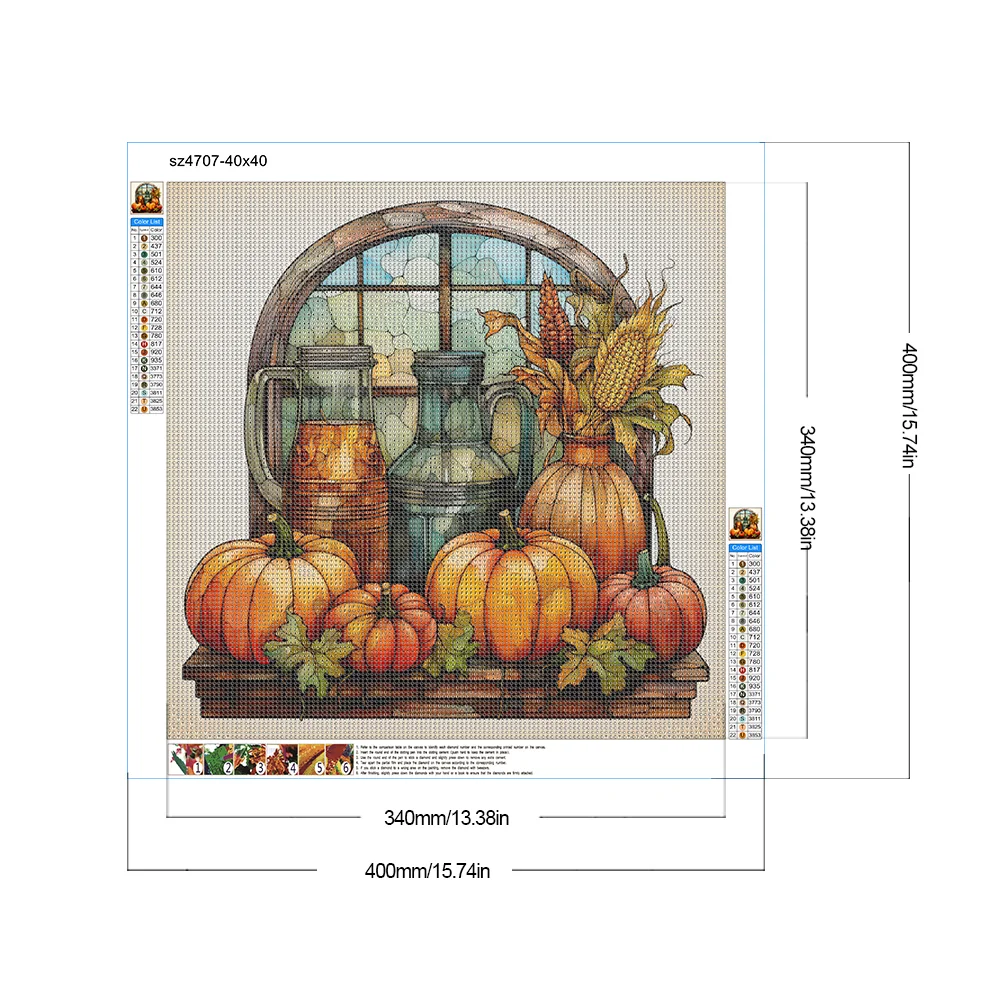 Diamond Painting - Full Round Drill - Pumpkin(Canvas|40*40cm)