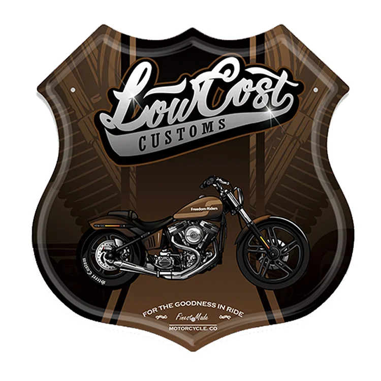 Moto - shiled vintage tin signs - 11.8x11.8inch