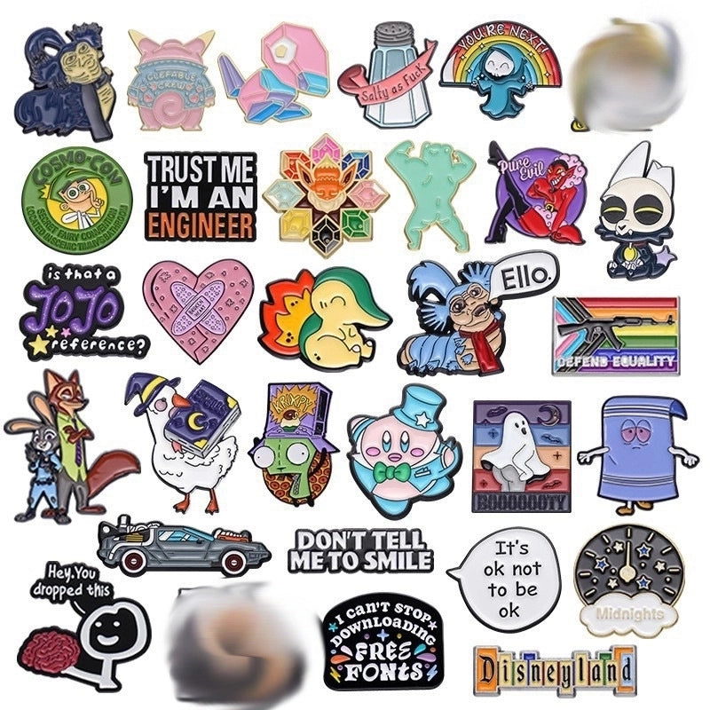 Cute Minimalist Classic Style Pin Cartoon Zinc Alloy Plating Unisex Brooches