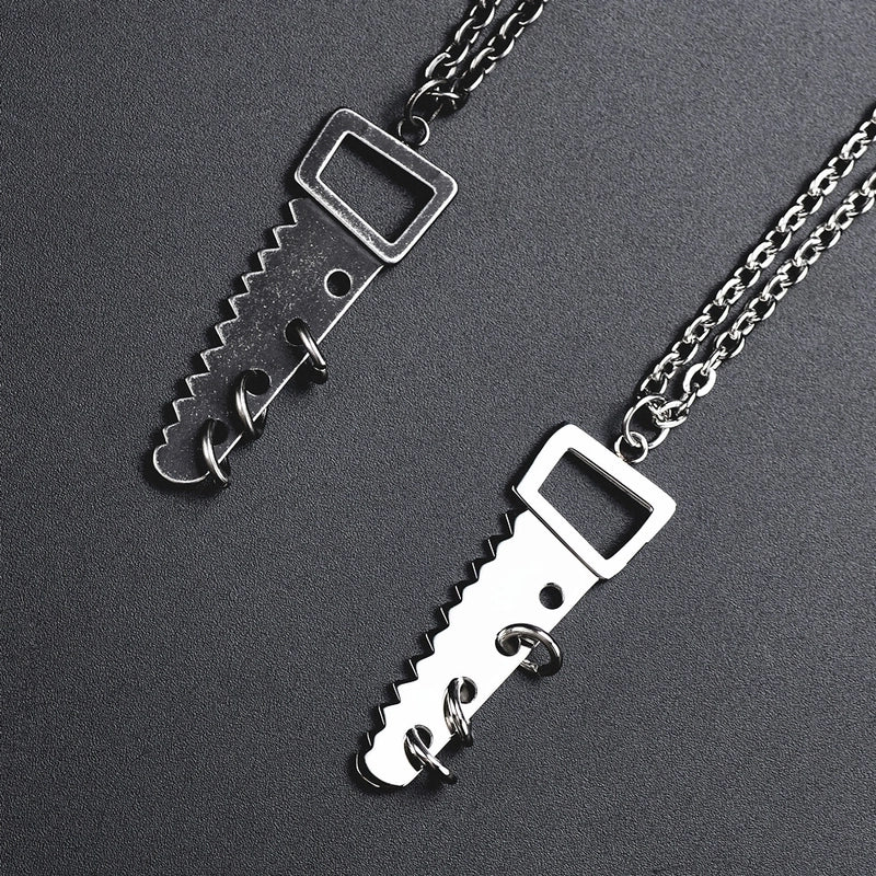 Hip-Hop Retro Solid Color 304 Stainless Steel Irregular 18K Gold Plated Men's Pendant Necklace