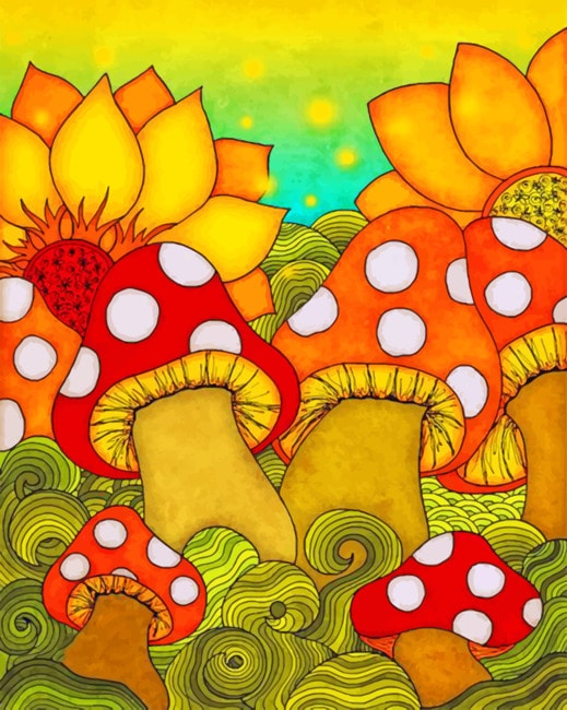 

Aesthetic Mushrooms – Illustrations Paint By Numbers - 40*50CM, 501 Original