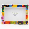 Starry Sky DIY Building Block Photo Frame Kit,Creative Handmade Assembled Photo Frame Handmade Craft Gift Home Tabletop Display Decor