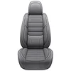 MINGBRON Front Car Seat Covers, Leather Car Seat Covers, Fit for Most Cars SUV and Most Sedan Grey