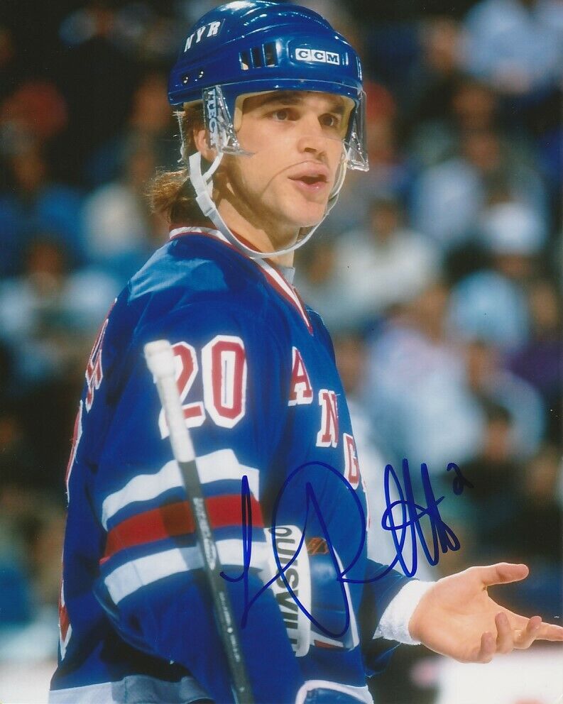 LUC ROBITAILLE SIGNED NEW YORK NY RANGERS 8x10 Photo Poster painting #2 Autograph