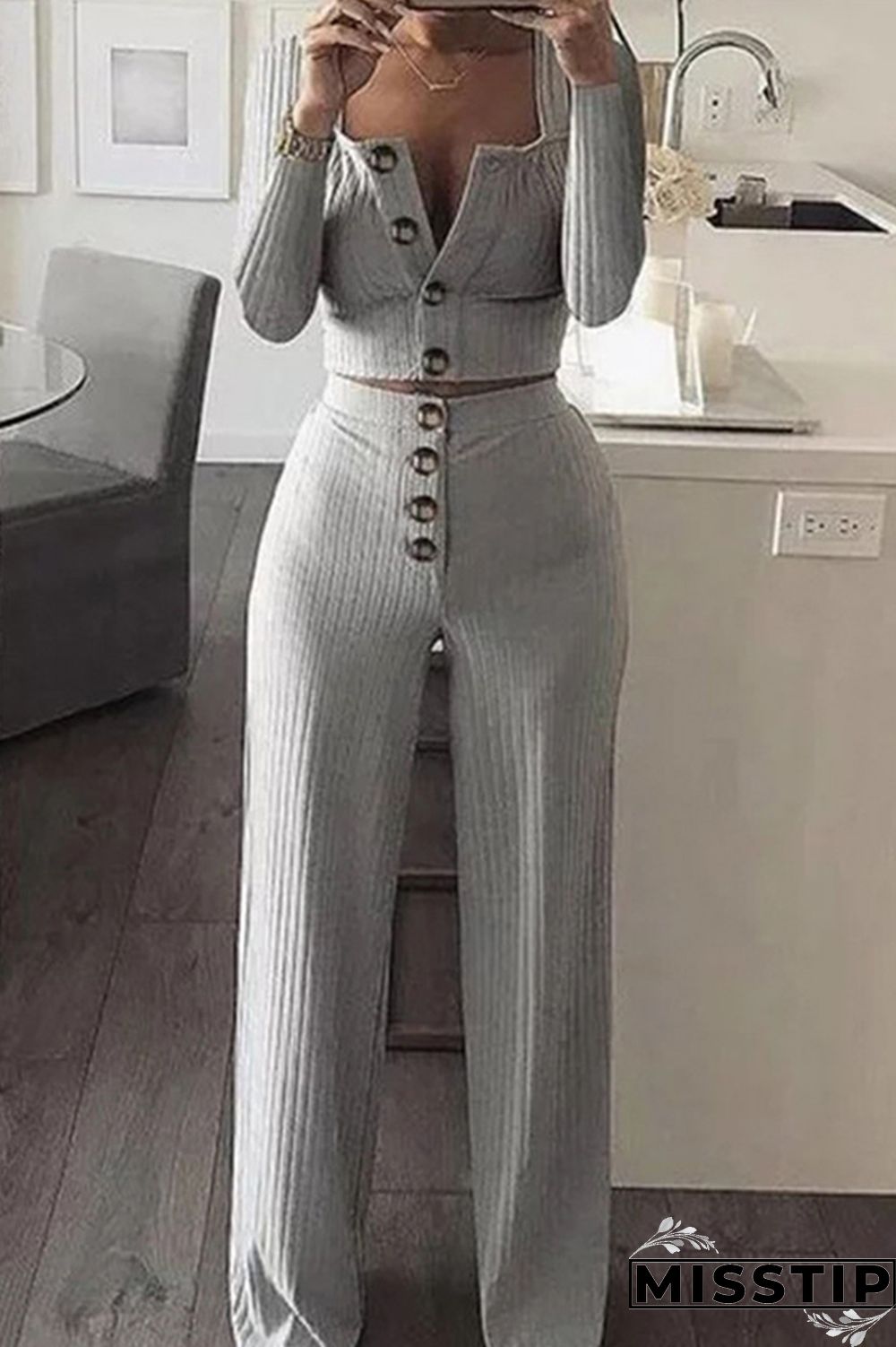 Burgundy Fashion Casual Solid Patchwork O Neck Long Sleeve Two Pieces