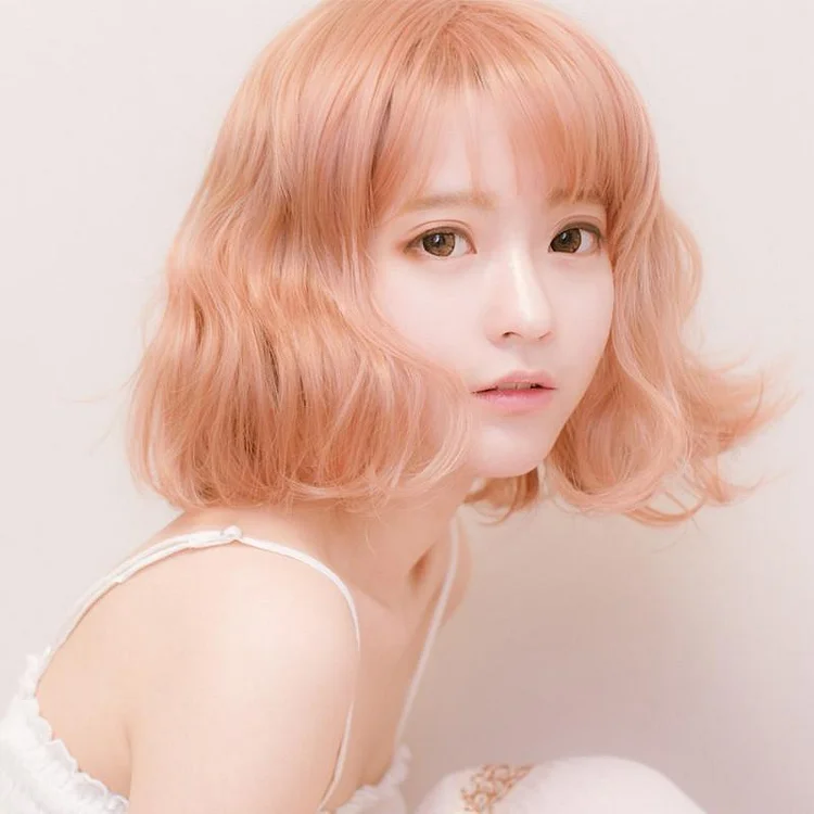 Peach Orange Bobo Short Wig SP164773