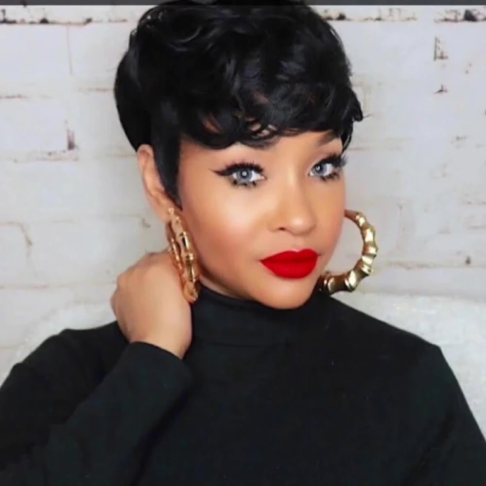 2020 New Autumn Pixie Cut Wigs-elleschic