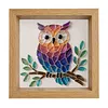 Owl Glass Mosaic DIY Craft Kit &ndash; Framed Halloween Wall Art