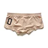 Men's sexy simple boxer briefs solid color button convex bag boxer briefs
