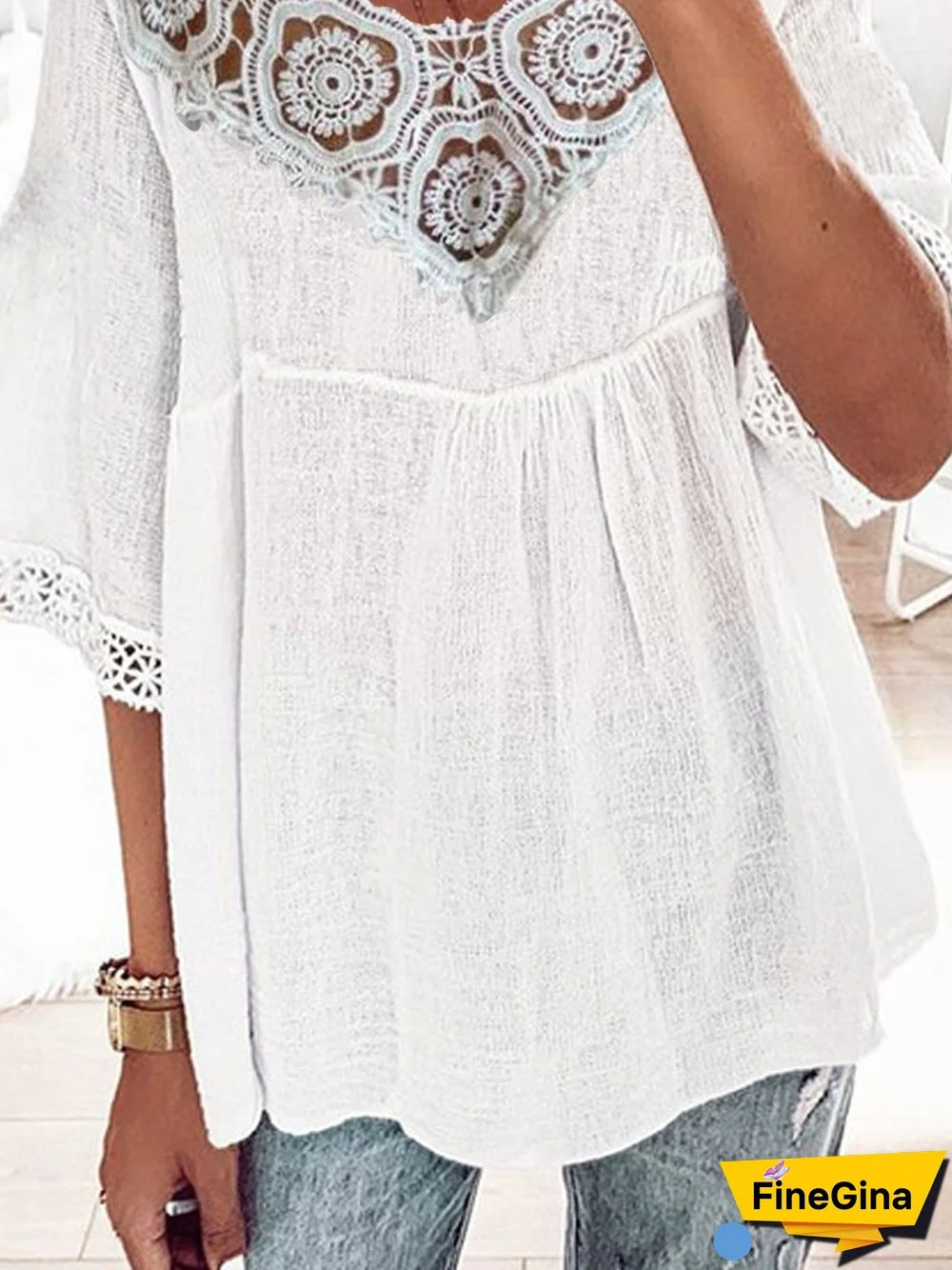 Cotton Solid Loosen Short Sleeve Tops