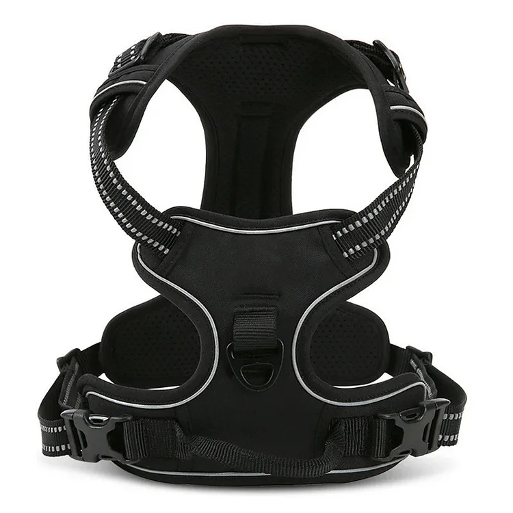 No Pull Dog Harness Reflective Adjustable With 2 Snap Buckles Easy Control Handle
