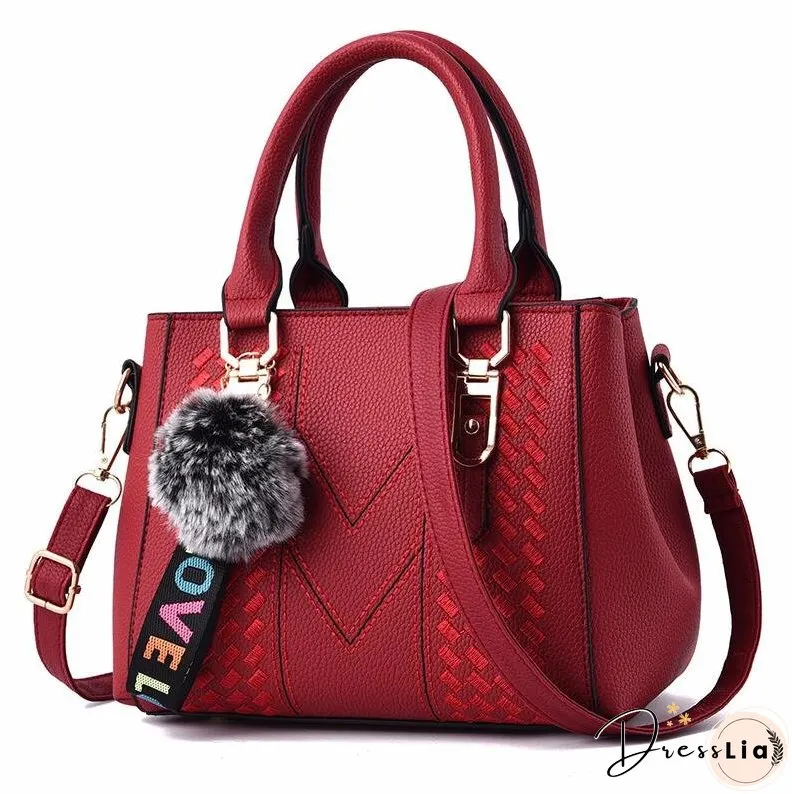 Embroidery Messenger Bags Women Leather Handbags