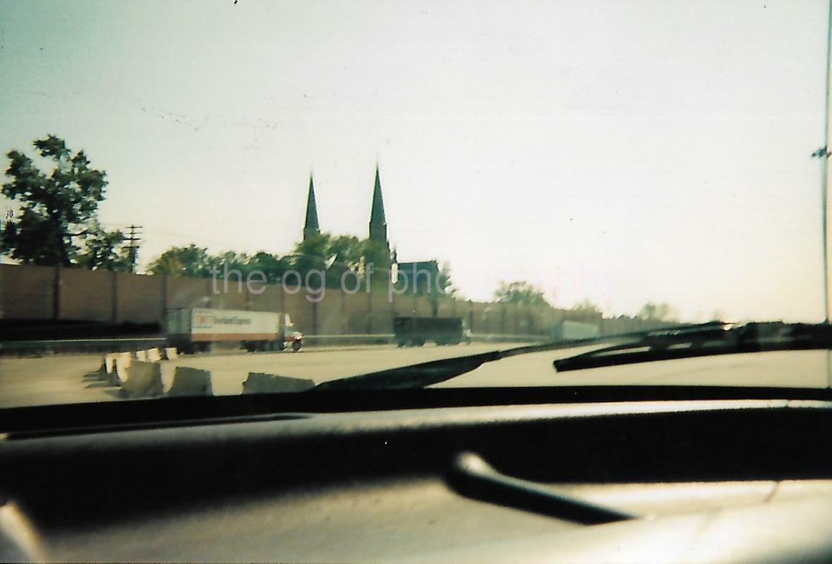 FOUND Photo Poster paintingGRAPH Color DETROIT ABSTRACT Original THROUGH THE WINDSHIELD 112 11 S