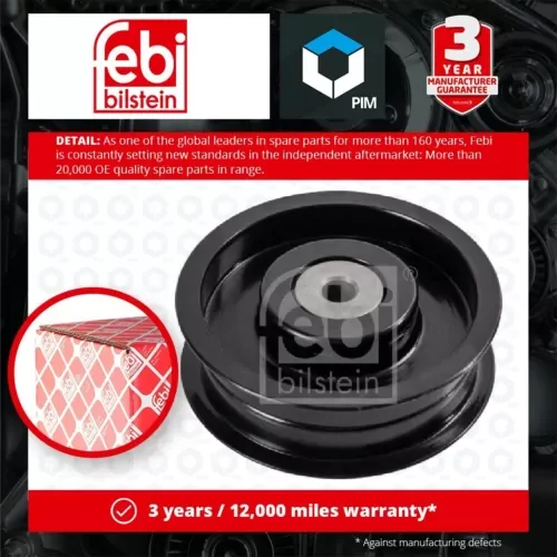 Dronehint Aux Belt Idler Pulley fits MERCEDES CLK280 A209, C209 3.0 05 to 10 M272.940 Febi Parts