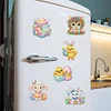 6Pcs pâques animal-bricolage autocollant aimant