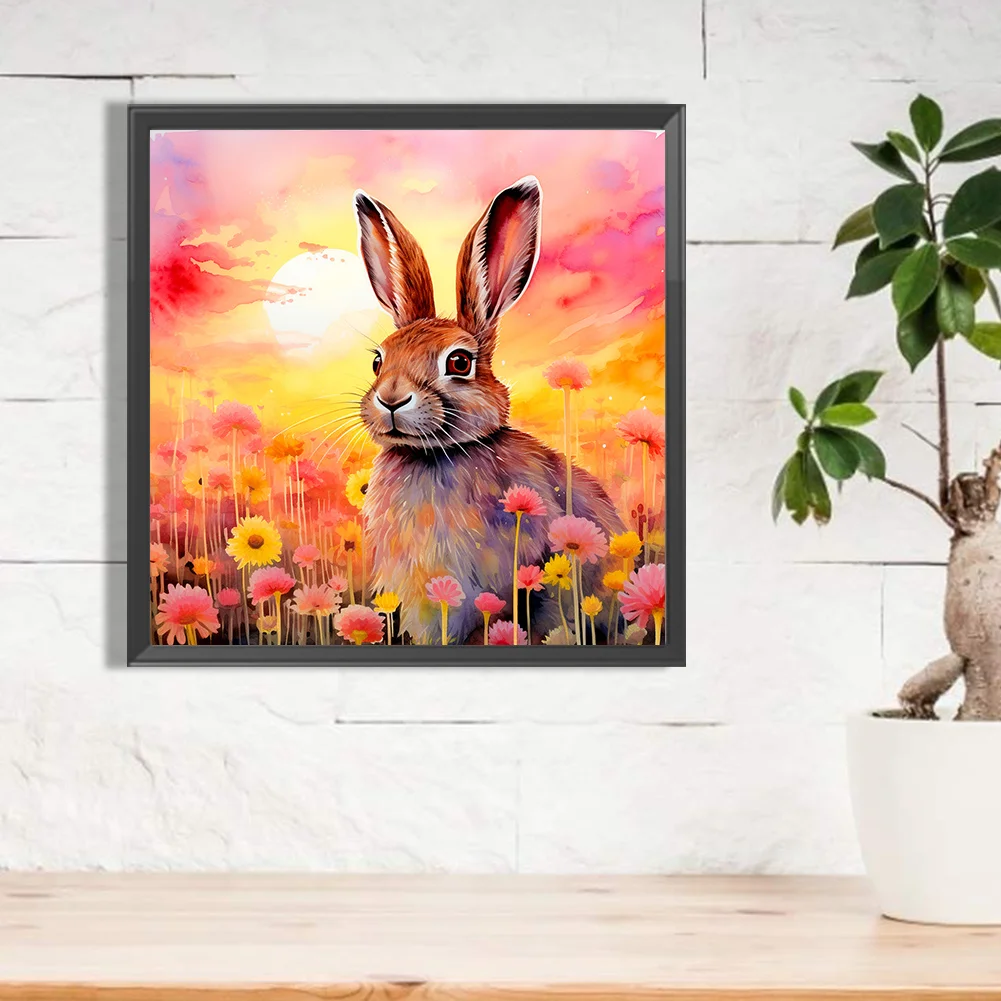 Diamond Painting - Full Round Drill - Daisy Rabbit(Canvas|40*40cm)