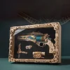 3D model steam fantasy puzzle mortise and tenon building blocks wooden assembly birthday gift revolver boy toy three-dimensional