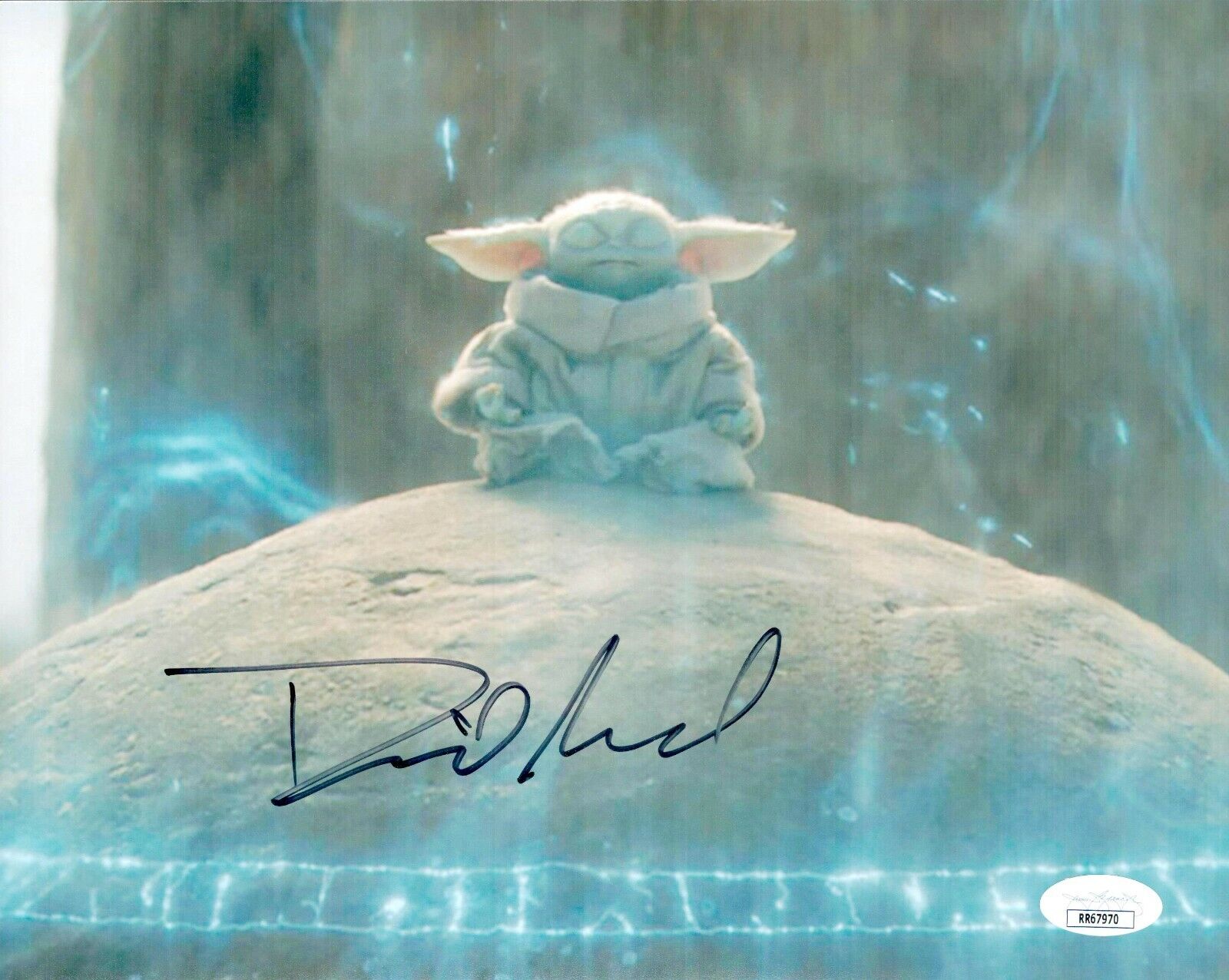 DAVID ACORD Signed 8x10 Mandalorian BABY YODA GROGU Photo Poster painting Autograph JSA COA