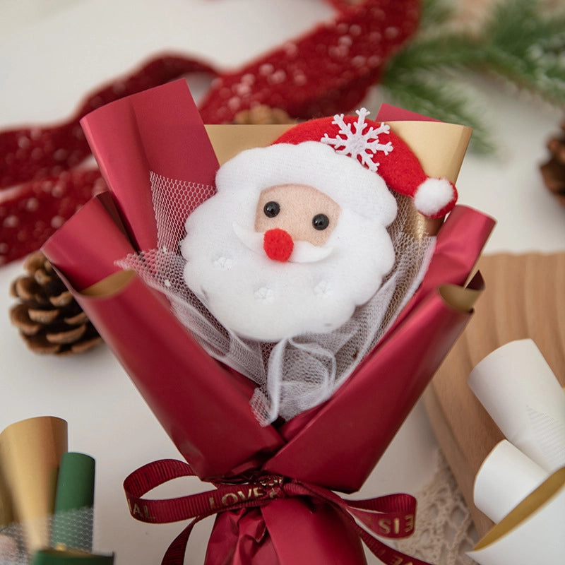 Christmas Cute Santa Claus Plastic Holiday Party Bouquet Decorations Table Decoration