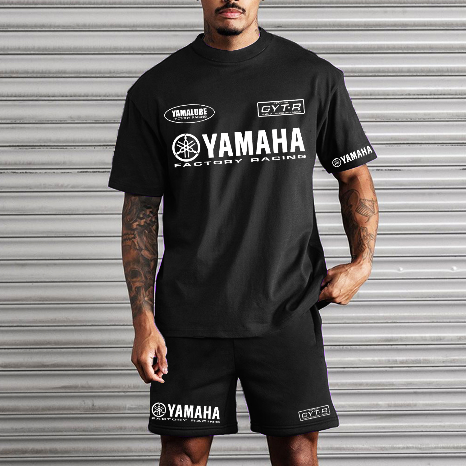Casual Racing Letter Print Set / TECHWEAR CLUB / Techwear