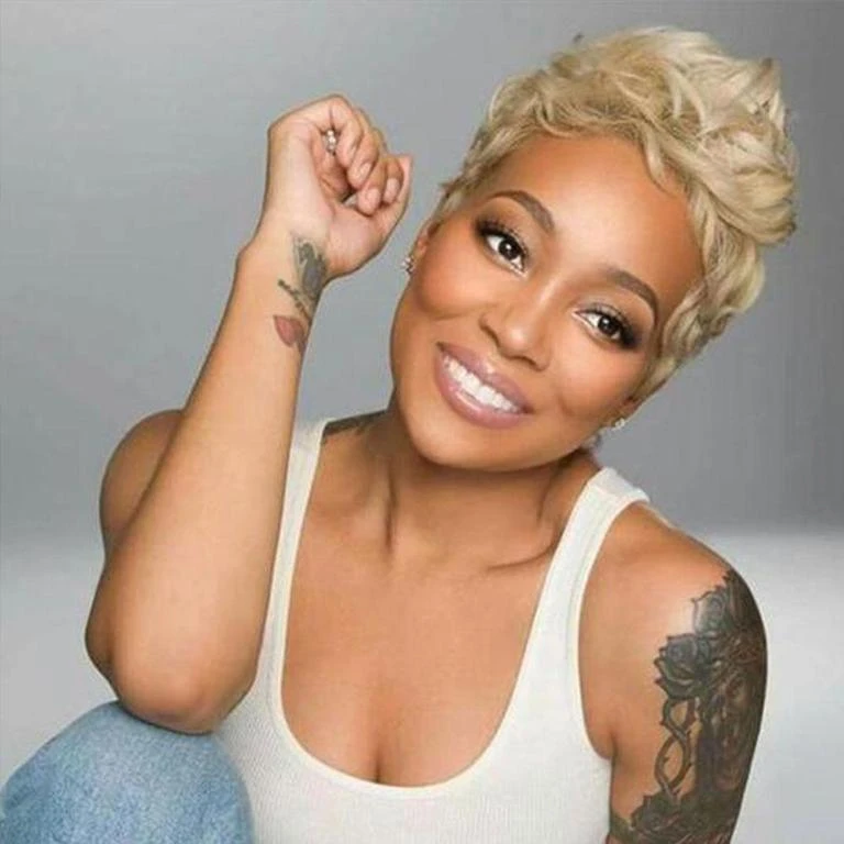 Glueless Wig With Elastic Belt|🔥4*4 Lace Closure Boycut Short Wavy Hair Wig Pre Plucked with Baby Hair US Mall Lifes