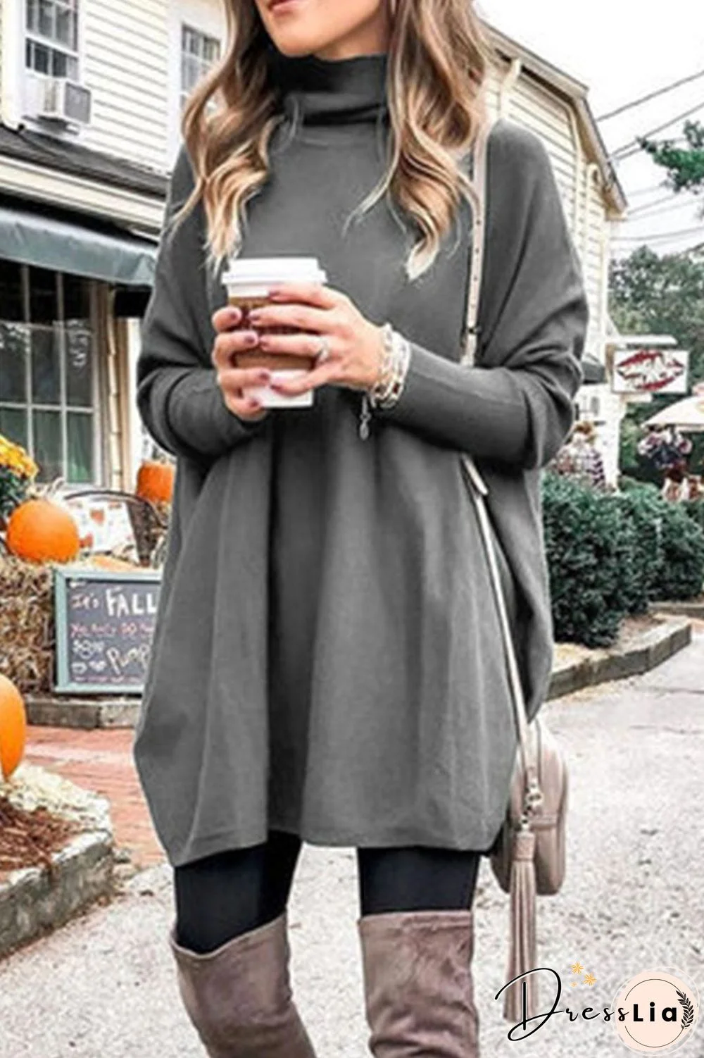 Fashion Casual Solid Half A Turtleneck Tops(3 Colors)