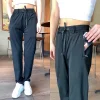 (BUY NOW FREE SHIPPING)UNISEX SUMMER NEW ICE SILK CASUAL PANTS HIGH ELASTIC SUPER WEAR-RESISTANT QUICK-DRYING PANTS