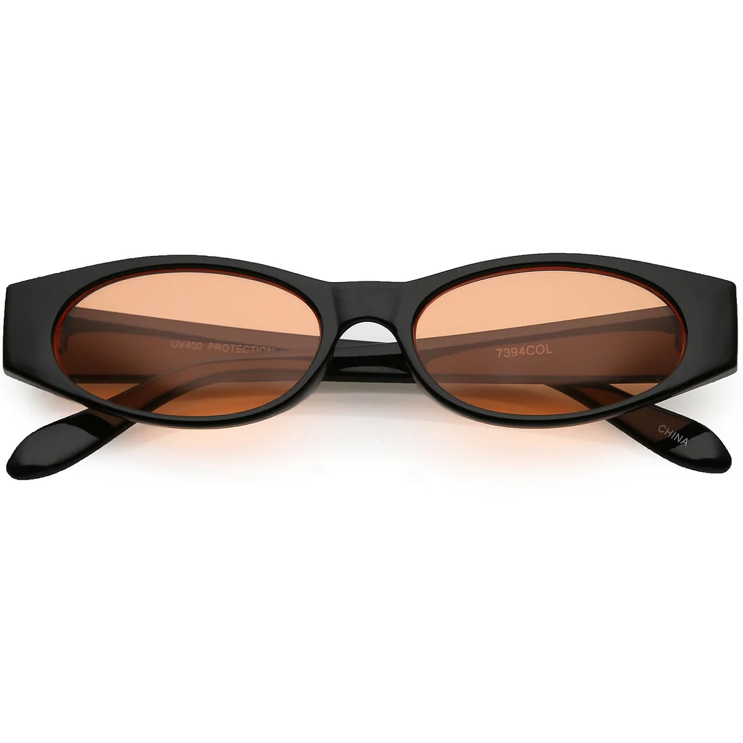 Extreme Thick Oval glasses Color Tinted Lens 53MM