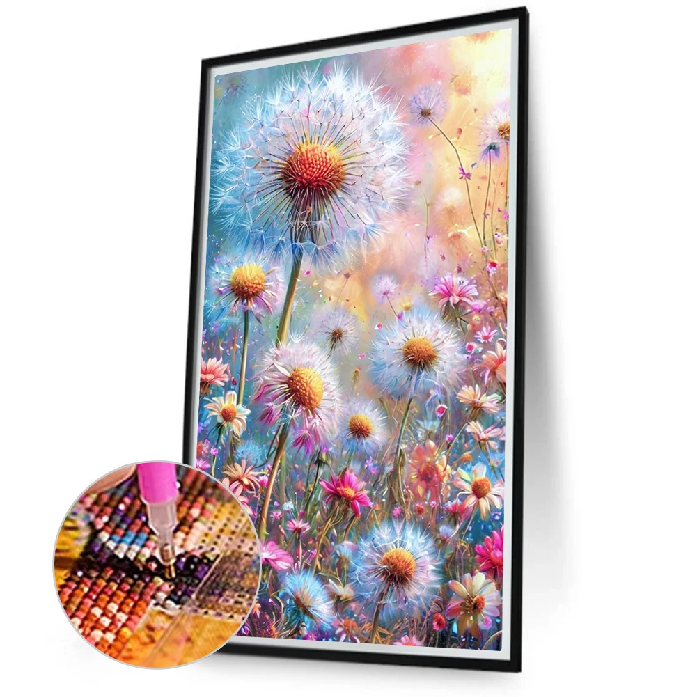 Diamond Painting - Full Round Drill - Dandelion Bushes(Canvas|40*70cm)