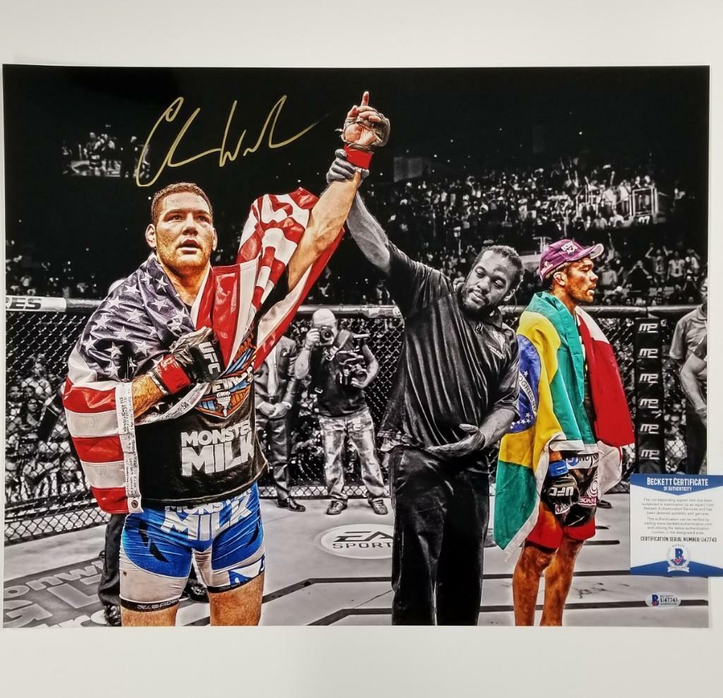 Chris Weidman signed 16x20 Photo Poster painting MMA UFC Auto ~ Beckett BAS COA