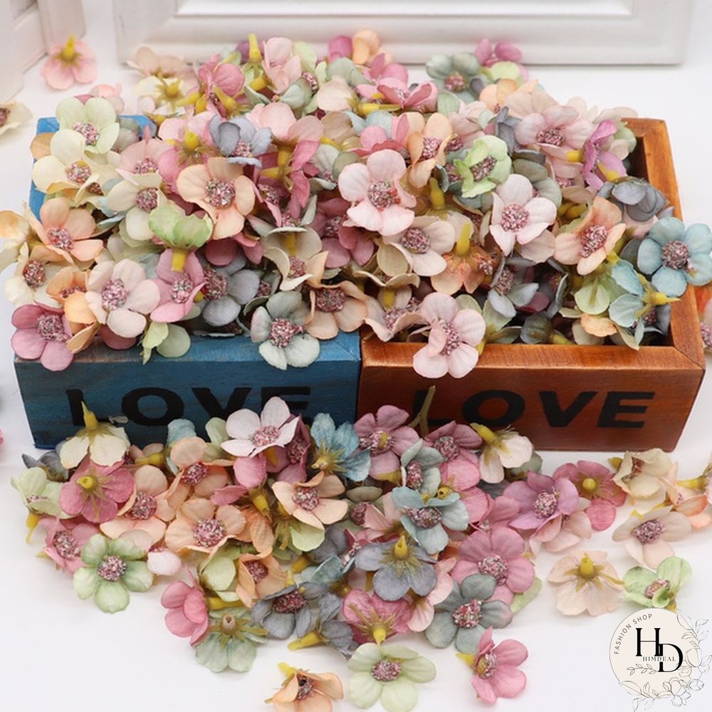 50/100pcs Multicolor Daisy Flower Head Mini Silk Artificial Flower For Wedding Engagement Party Home Decor DIY Garland Headdress