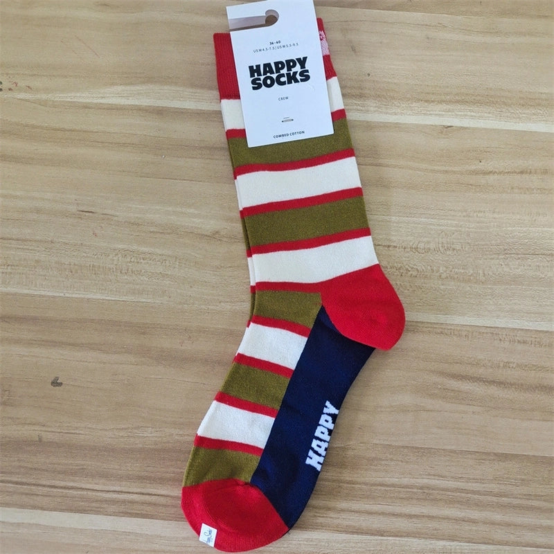 Women’s Vacation Minimalist Polka Dots Cotton Crew Socks A Pair