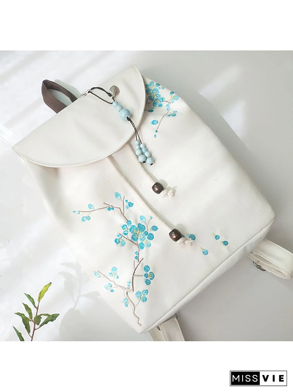Vintage Flower Embroidery Backpack