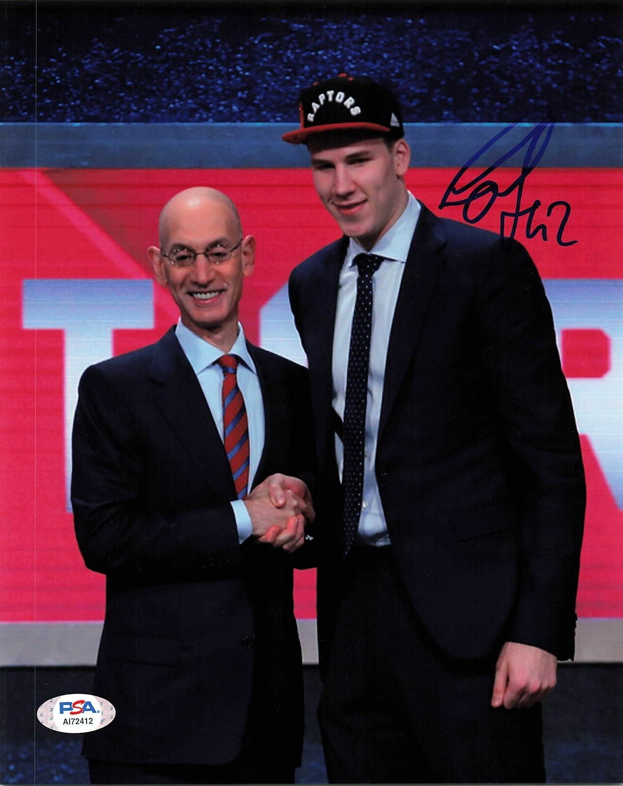 JAKOB POELTL signed 8x10 Photo Poster painting PSA/DNA Toronto Raptors Autographed